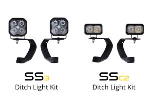 Toyota 4Runner LED Ditch Light Kit - Diode Dynamics - Stage Series 2in - Pro Combo - White - `10-`24